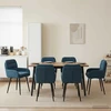 Valgomojo kėdės 6 pcs Aksomas Mėlyna 59 x 59,5 x 90 cm
