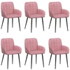 Valgomojo kėdės 6 pcs Aksomas Rožinė 57 x 50 x 85 cm