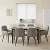Valgomojo kėdės 6 pcs Aksomas Šviesiai pilka 59 x 59,5 x 90 cm