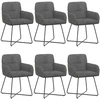 Valgomojo kėdės 6 pcs Aksomas Tamsiai pilka 59 x 56,5 x 86 cm
