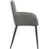 Valgomojo kėdės 6 pcs Aksomas Tamsiai pilka 56,5 x 50 x 86 cm