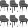 Valgomojo kėdės 6 pcs Aksomas Tamsiai pilka 59 x 59,5 x 90 cm