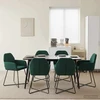 Valgomojo kėdės 6 pcs Aksomas Tamsiai žalia 55 x 50 x 84 cm