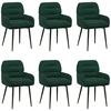 Valgomojo kėdės 6 pcs Aksomas Tamsiai žalia 59 x 59,5 x 90 cm