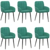 Valgomojo kėdės 6 pcs Aksomas Turkio 56,5 x 50 x 86 cm