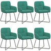 Valgomojo kėdės 6 pcs Aksomas Turkio 59 x 56,5 x 86 cm