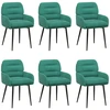 Valgomojo kėdės 6 pcs Aksomas Turkio 59 x 59,5 x 90 cm