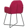 Valgomojo kėdės 6 pcs Aksomas Vyno raudona 55 x 50 x 84 cm
