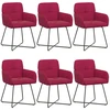 Valgomojo kėdės 6 pcs Aksomas Vyno raudona 59 x 56,5 x 86 cm