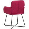 Valgomojo kėdės 6 pcs Aksomas Vyno raudona 59 x 56,5 x 86 cm