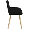 Valgomojo kėdės 6 pcs Audinys Juoda 56,5 x 50 x 87,5 cm