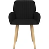 Valgomojo kėdės 6 pcs Audinys Juoda 56,5 x 50 x 87,5 cm