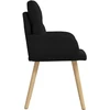 Valgomojo kėdės 6 pcs Audinys Juoda 60 x 56 x 96 cm