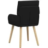 Valgomojo kėdės 6 pcs Audinys Juoda 60 x 56 x 96 cm