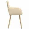 Valgomojo kėdės 6 pcs Audinys Kreminė 56,5 x 50 x 87,5 cm