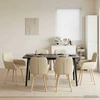 Valgomojo kėdės 6 pcs Audinys Kreminė 56,5 x 50 x 87,5 cm