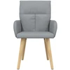 Valgomojo kėdės 6 pcs Audinys Šviesiai pilka 60 x 56 x 96 cm
