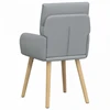 Valgomojo kėdės 6 pcs Audinys Šviesiai pilka 60 x 56 x 96 cm