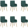 Valgomojo kėdės 6 pcs Audinys Tamsiai žalia 60 x 56 x 96 cm