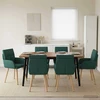 Valgomojo kėdės 6 pcs Audinys Tamsiai žalia 60 x 56 x 96 cm