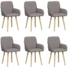 Valgomojo kėdės 6 pcs Audinys Taupe 56,5 x 50 x 87,5 cm