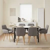 Valgomojo kėdės 6 pcs Audinys Taupe 56,5 x 50 x 87,5 cm
