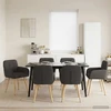 Valgomojo kėdės 6 pcs Bouclé Tamsiai pilka 59 x 57 x 85 cm