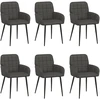 Valgomojo kėdės 6 pcs Dirbtinė oda Juoda 56,5 x 50 x 86 cm