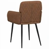 Valgomojo kėdės 6 pcs Dirbtinė suedė oda Ruda 59 x 56,5 x 85 cm