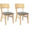 valgomojo kėdės su pagalvėlėmis 2 vnt Medžio masyvo guma