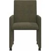 Valgomojo Kėdės su Ratukais 2 pcs Armijos žalia 57 x 66 x 94 cm