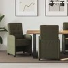 Valgomojo Kėdės su Ratukais 2 pcs Armijos žalia 58 x 67 x 97 cm