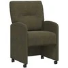 Valgomojo Kėdės su Ratukais 2 pcs Armijos žalia 57 x 67 x 95 cm