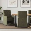 Valgomojo Kėdės su Ratukais 2 pcs Armijos žalia 58 x 67 x 97 cm