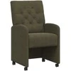 Valgomojo Kėdės su Ratukais 2 pcs Armijos žalia 58 x 67 x 97 cm