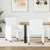 Valgomojo Kėdės su Ratukais 2 pcs Balta 57 x 66 x 94 cm