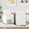 Valgomojo Kėdės su Ratukais 2 pcs Balta 58 x 65 x 98 cm