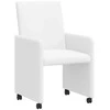 Valgomojo Kėdės su Ratukais 2 pcs Balta 57 x 66 x 94 cm