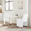 Valgomojo Kėdės su Ratukais 2 pcs Balta 57 x 66 x 94 cm