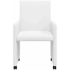 Valgomojo Kėdės su Ratukais 2 pcs Balta 57 x 66 x 94 cm