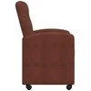 Valgomojo Kėdės su Ratukais 2 pcs Blizgiai ruda 58 x 67 x 97 cm