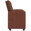 Valgomojo Kėdės su Ratukais 2 pcs Blizgiai ruda 57 x 67 x 95 cm