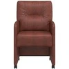 Valgomojo Kėdės su Ratukais 2 pcs Blizgiai ruda 57 x 67 x 95 cm