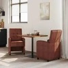 Valgomojo Kėdės su Ratukais 2 pcs Blizgiai ruda 58 x 67 x 97 cm