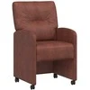 Valgomojo Kėdės su Ratukais 2 pcs Blizgiai ruda 57 x 67 x 95 cm