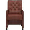 Valgomojo Kėdės su Ratukais 2 pcs Blizgiai ruda 58 x 67 x 97 cm