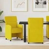 Valgomojo Kėdės su Ratukais 2 pcs Geltona 58 x 65 x 98 cm