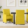 Valgomojo Kėdės su Ratukais 2 pcs Geltona 58 x 67 x 97 cm