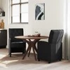 Valgomojo Kėdės su Ratukais 2 pcs Juoda 58 x 67 x 97 cm Aksomas