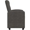 Valgomojo Kėdės su Ratukais 2 pcs Juoda 58 x 67 x 97 cm